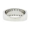 Image 7 : 14k White Gold 1.20 ctw Dual Row Round Diamond w/ Polished Center Wide Band Ring