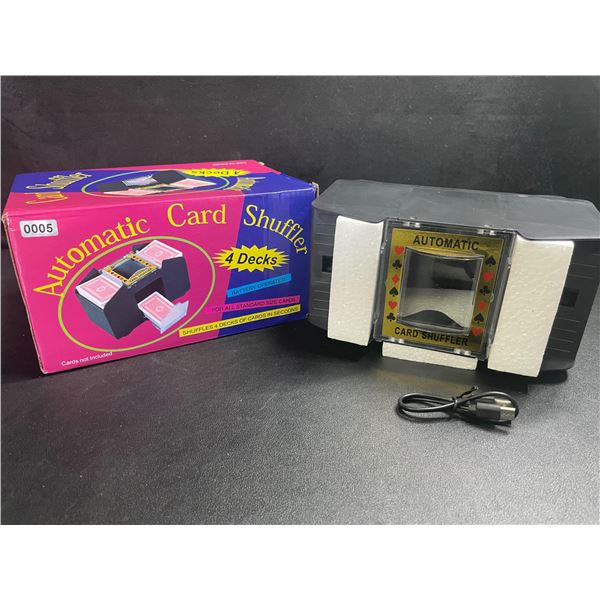 1 Automatic Card Shuffler for Playing Cards - Shuffles 4 Decks in Seconds - Brand New