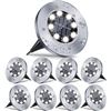 Image 1 : 8-Pack of LED Solar Ground Disk Lights/Lawn and Garden Lights - Brand New!