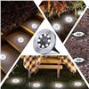 Image 2 : 8-Pack of LED Solar Ground Disk Lights/Lawn and Garden Lights - Brand New!