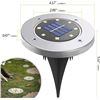 Image 6 : 8-Pack of LED Solar Ground Disk Lights/Lawn and Garden Lights - Brand New!