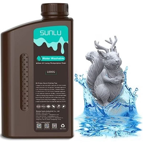 1 Box of Sunlu 3D Printing Resin - Photopolymer Resin - Solid Grey - Brand New!