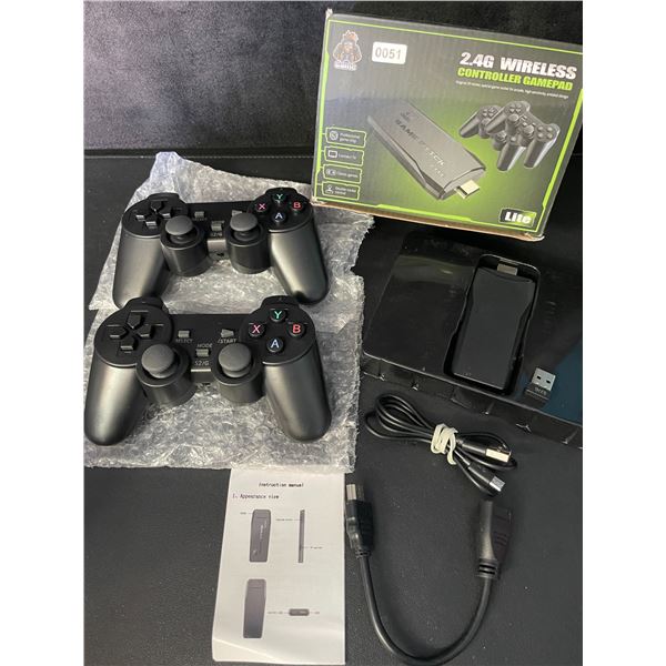 1 4K Wireless Retro Game Console/Game Stick with 9 Built-In Emulators & 2 Controllers