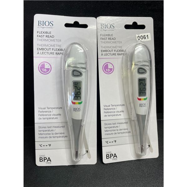 2 BIOS Flexible Fast Read Thermometers - New Sealed