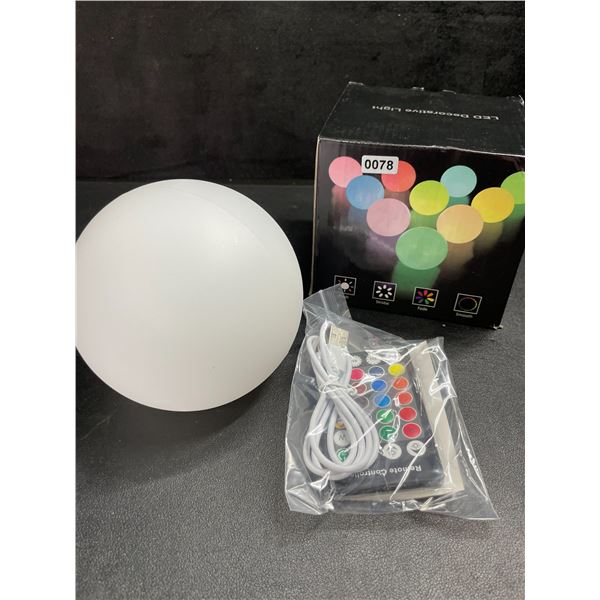 1 Round Color-Changing Moon Lamp with Remote Control - New