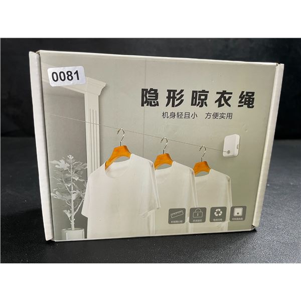 1 Retractable Clothesline Laundry Line for Outdoors/Indoors - 14FT Length - New in Box