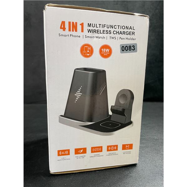1 4-in-1 Multifunctional Wireless Charger For Phone, Smart Watch, and Headphones - New