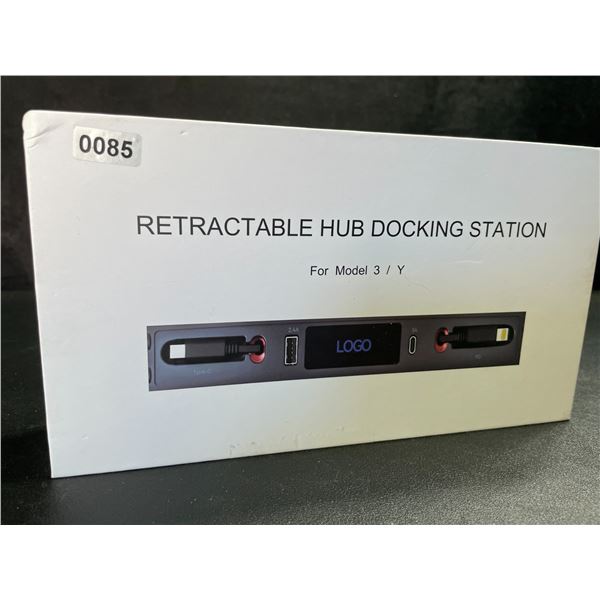 1 Retractable Charging Hub/Docking Station for Tesla Model 3/Y - Brand New