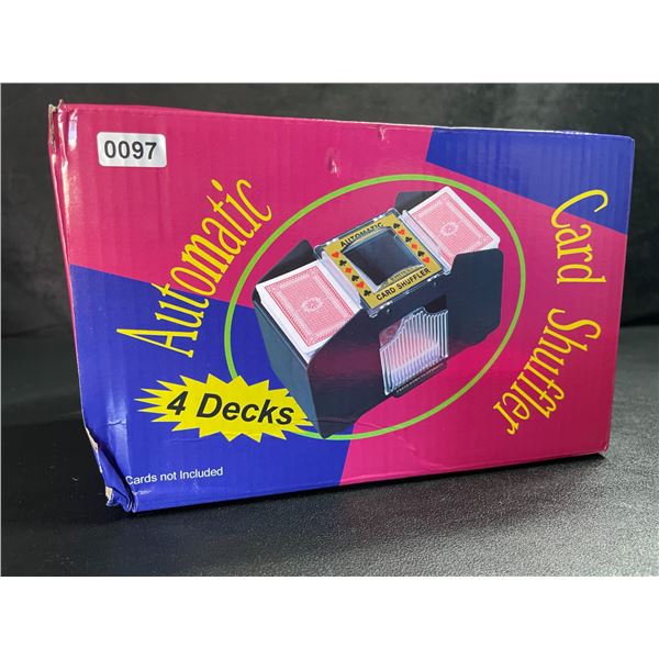 1 Automatic Card Shuffler for Playing Cards - Shuffles 4 Decks in Seconds - Brand New