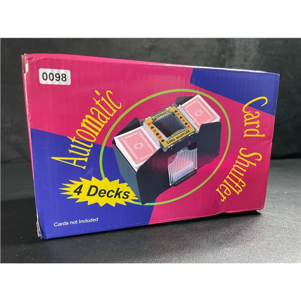 1 Automatic Card Shuffler for Playing Cards - Shuffles 4 Decks in Seconds - Brand New