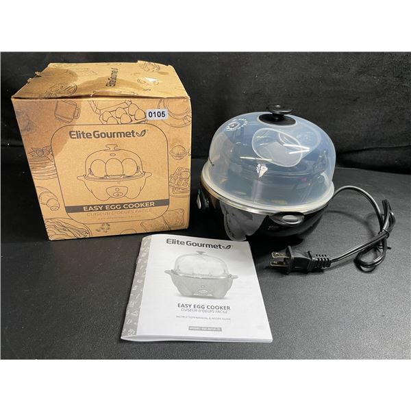 1 EliteGourmet Easy Egg Cooker - New/Dmg Box