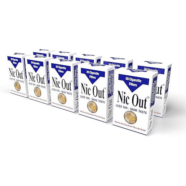 10-Packs of NIC-OUT Cigarette Filters - 30PCS Per Pack - New