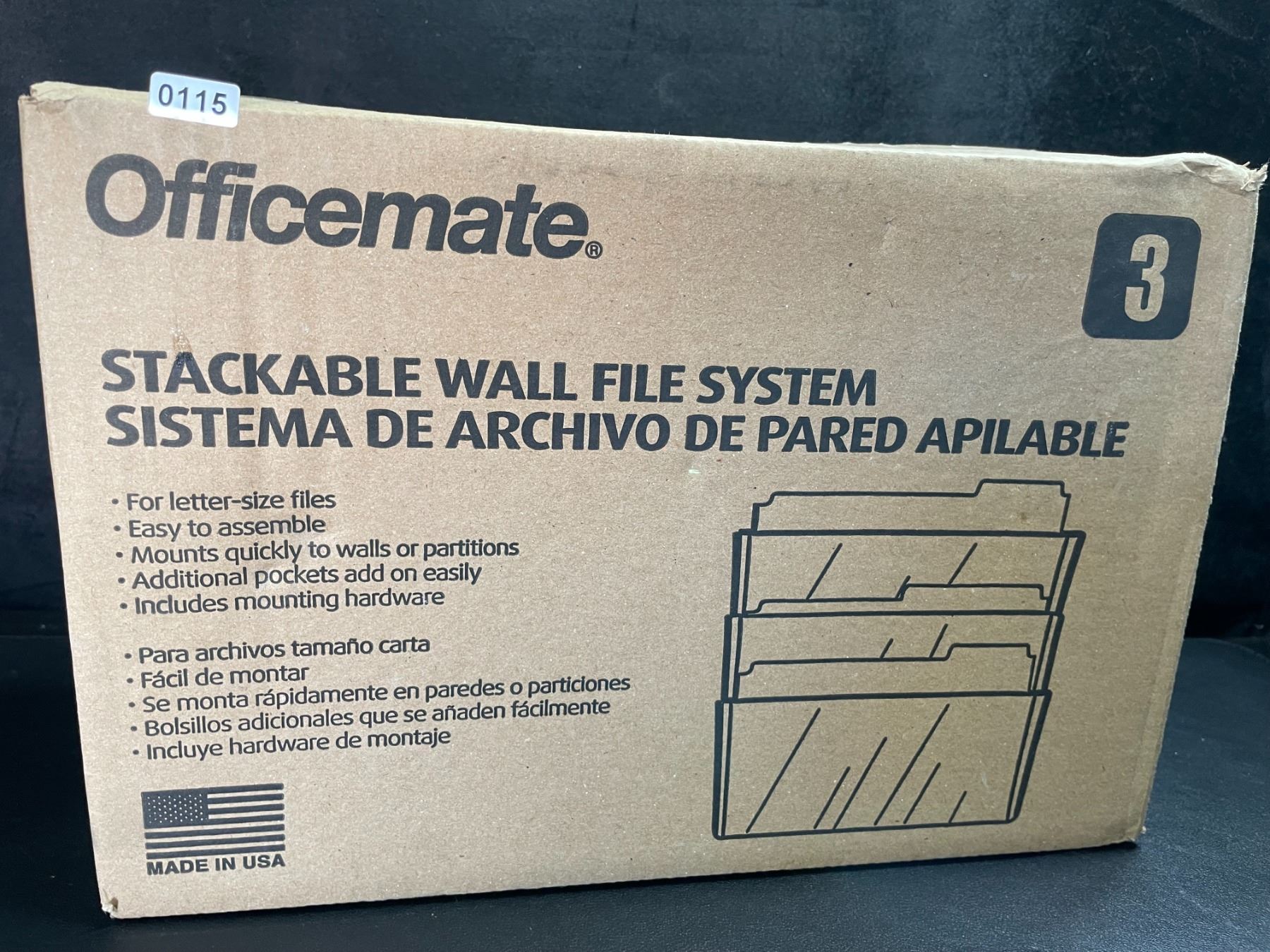 1 Officemate Stackable Wall File System - For Letter-Size Files - New ...