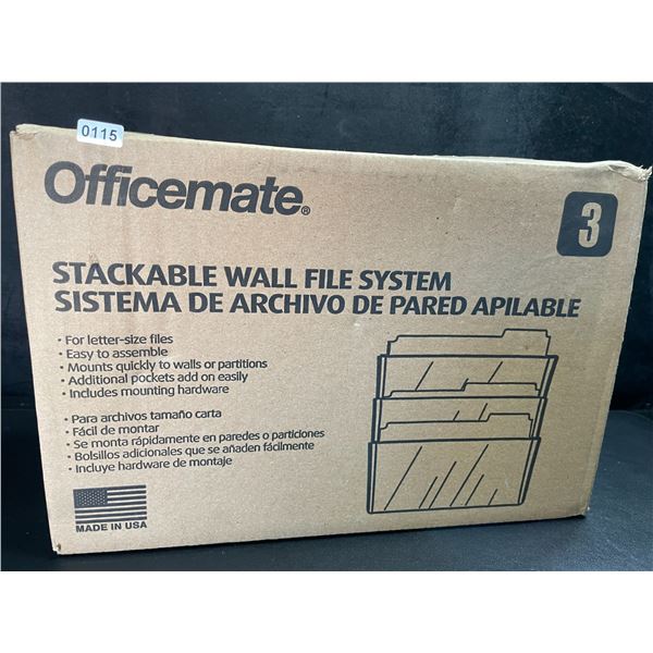 1 Officemate Stackable Wall File System - For Letter-Size Files - New in Box