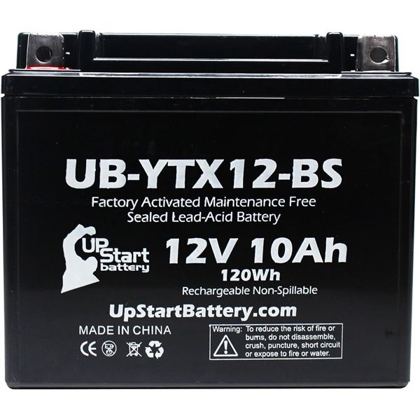 1 Upstart Factory Activated Sealed Lead-Acid 12V 10Ah Battery; Motorcycle/ATV/Powersport Battery NEW