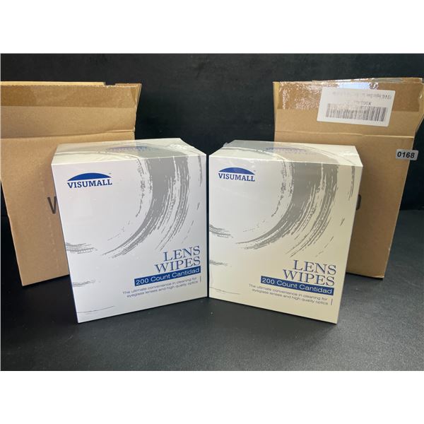 2 Boxes of Lens Cleaning Wipes (200 Count Per Box) - New Sealed