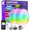 Image 1 : 200FT Outdoor LED RGB Strip Lights - IP67 Weatherproof Design w/ Smart App Control - NEW