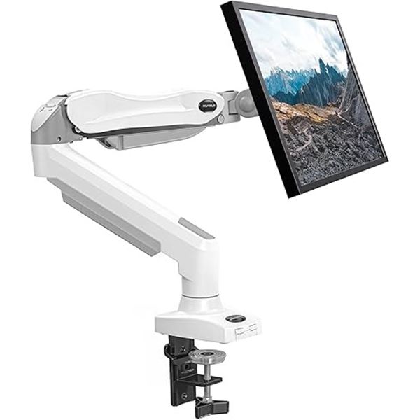 1 Huano Single Monitor Mount; Gas Spring Monitor Arm w/ Adjustable Stand; Fits 13-32" Monitors - New