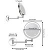 Image 4 : 1 Rechargeable 8" LED Lighted Wall Mounted Makeup Mirror; Dual Sided w/ 1X/10X Magnification - NEW