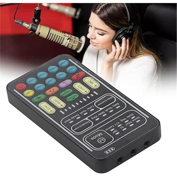 1 I9 Voice Changer Sound Card/Portable Handheld Voice Changer for Gaming - Brand New