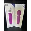 Image 1 : 2 Personal Vibrators/Silicone Body Wand Massager Sex Toys - Purple - Rechargeable - New Sealed