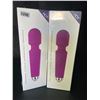 Image 1 : 2 Personal Vibrators/Silicone Body Wand Massager Sex Toys - Purple - Rechargeable - New Sealed