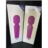 Image 1 : 2 Personal Vibrators/Silicone Body Wand Massager Sex Toys - Purple - Rechargeable - New Sealed