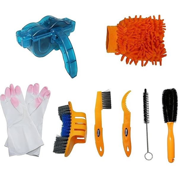 1 8PC Bicycle Cleaning Tool Set Kit - Brand New