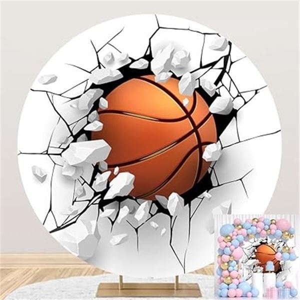 1 Photography Backdrop; Basketball/Sports Theme Design - 7.2FT Size - Brand New