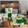 Image 3 : 2 Grinch/Christmas "Elf on The Shelf" Dolls - 12.5" Size - Naughty Grinch Elf Decor Dolls - New