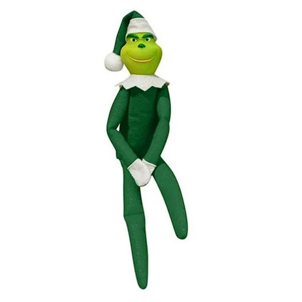 2 Grinch/Christmas "Elf on The Shelf" Dolls - 12.5" Size - Naughty Grinch Elf Decor Dolls - New