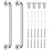 Image 1 : 2-Pack of Shower Grab Bars/Shower Safety Bar Handrail Assists Bars - 16inch; Stainless Steel - New