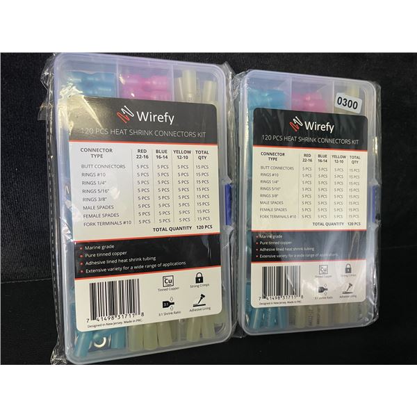 2 Packs of Wirefy 120PCS Heat Shrink Connectors Kits - Brand New
