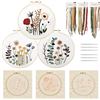 Image 1 : 3 Pack DIY Embroidery Starter Kit for Beginners - Brand New