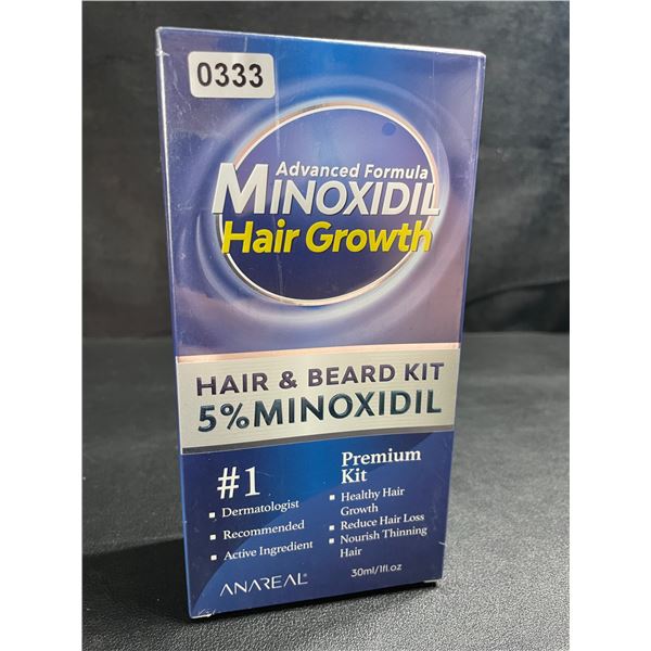 1 Anareal Advanced 5% Minoxidil for Hair Growth - Hair & Beard Kit - 30ml - New Sealed