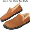 Image 3 : Pedoqu Men's Comfy Memory Foam Wool Slippers/Loafer Shoes (Size 8) Camel - New in Box!