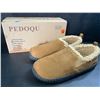 Image 2 : Pedoqu Men's Comfy Memory Foam Wool Slippers/Loafer Shoes (Size 8) Camel - New in Box!