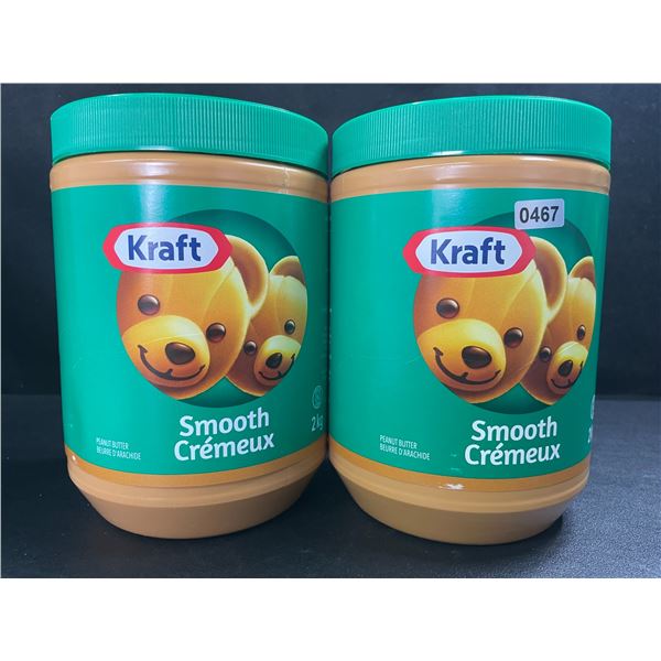 2 Kraft Smooth Peanut Butter - Large 2KG Jars - BB: AU 28/2025