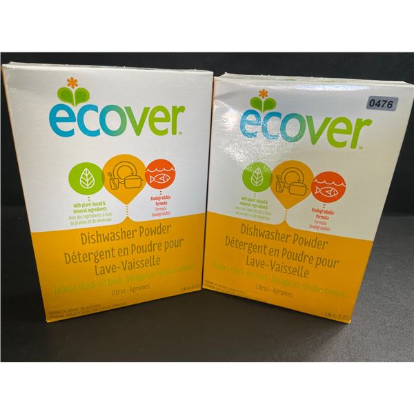 2 Boxes of Ecover Natural Plant-Based Dishwasher Powder - Citrus - 1.36kg - New Sealed