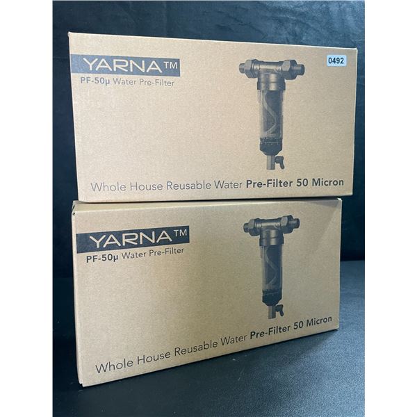 2 Yarna Whole House Reusable Water Pre-Filters (50 Micron) - Brand New