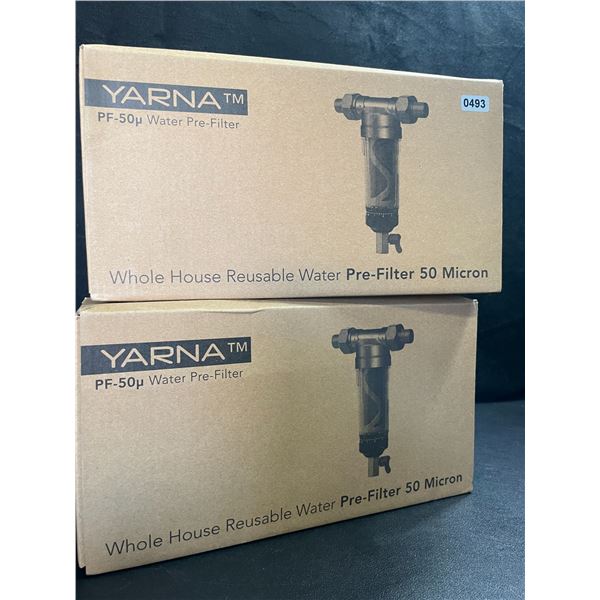 2 Yarna Whole House Reusable Water Pre-Filters (50 Micron) - Brand New