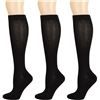 Image 1 : 3 Pairs of Compression Socks for Men/Women; 8-15mmHg Support Compression Stockings S/M - New