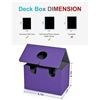 Image 2 : 1 ZLCA Premium Leather Card Deck Box w/ Dice Tray; 200 Trading Card Storage Box - Purple - New