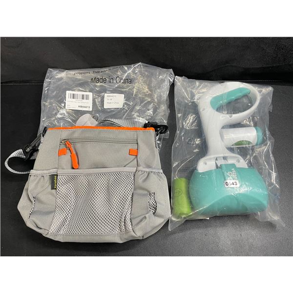 1 Wearable Dog Treat Pouch & 1 Dog Pooper Scooper Device - Brand New