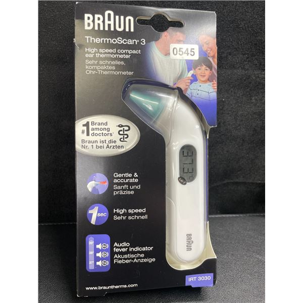 1 BRAUN ThermoScan 3 High-Speed Compact Ear Thermometer - Brand New!