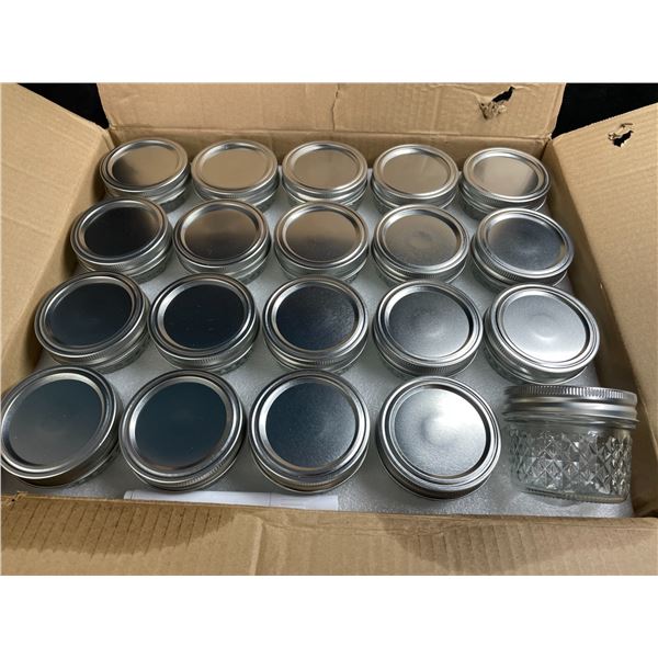 40-Pack Box of Clear Glass Food Storage Jars w/ Lids (100ml Size) - Brand New