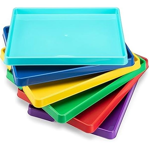 1 Box of Storex Sorting and Crafts Trays (11 Colorful Trays Included**) 12" x 16" - New