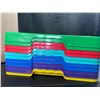 Image 3 : 1 Box of Storex Sorting and Crafts Trays (11 Colorful Trays Included**) 12" x 16" - New