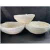 Image 2 : 3 Banneton/Bread Proofing Baskets w/ Linen Cover (9-Inch Size) - Brand New