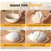 Image 2 : 3 Banneton/Bread Proofing Baskets w/ Linen Cover (9-Inch Size) - Brand New